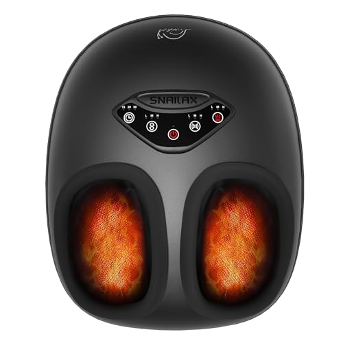 Snailax Shiatsu Foot Massager with Heat, Deep Kneading Rolling Compression Feet Massager for Plantar Fasciitis Neuropathy, 3 Heating Levels,3 Timer Option Fits Size up to 14“ Gifts for Men,Women - size: SL-545A foot massager 14"