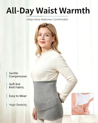 Vanrose Jan 3 Pack Soft Maternity Belly Band Belly Warmth & Pants Extension Single Layer Black Gray White S/M - color: One Layer 14" 3pack, size: Small-Medium