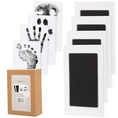 Pearhead 4-Pack Clean Touch Ink Pad Kit, Baby and Pet Pawprint Keepsake - color: Black 4-Pack, size: Regular 2.5" x 3.5”