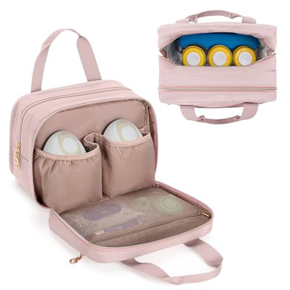 Damero Wearable Breast Pump Bag Compatible with Elvie/Willow/Momcozy - color: Pink