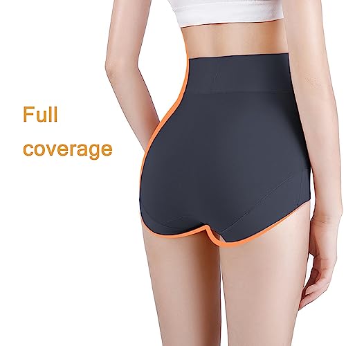 Postpartum C Section Cotton Compression Underwear Recovery Panties - color: Black + Tan, size: 6
