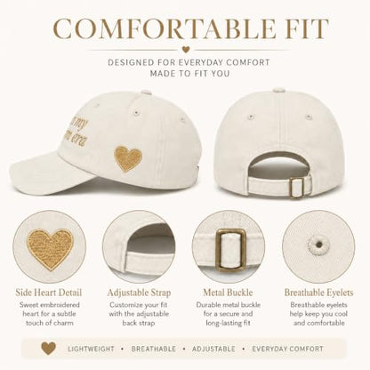 in My Mom Era Hat for Women, Mama Baseball Cap, New Mother Gift - color: Beige