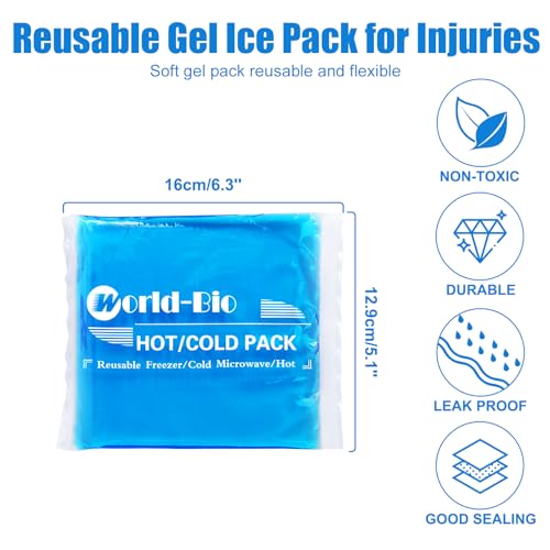 Reusable Gel Ice Packs, 4 Pack, 5.1" x 6.5" - style: 5.1" x 6.5" 4 packs