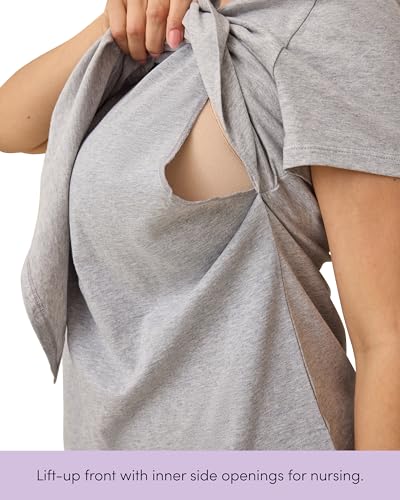 Kindred Bravely Essentials Cotton Nursing T Shirt for Breastfeeding, 2 Pack - color: Black & White, size: X-Large