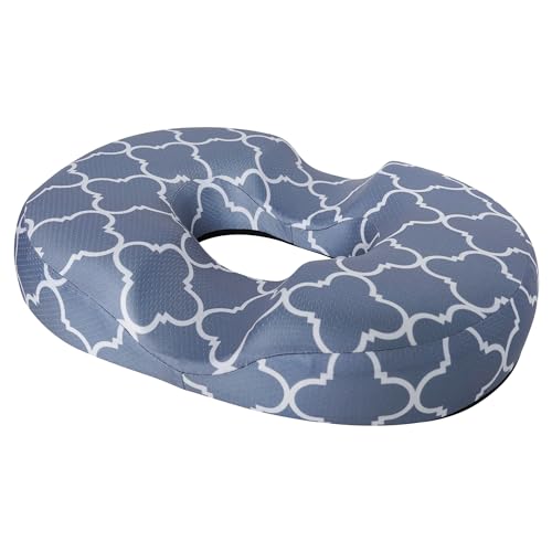 Donut Pillow Seat Cushion for Tailbone Pain Relief Hemorrhoids - color: Grey