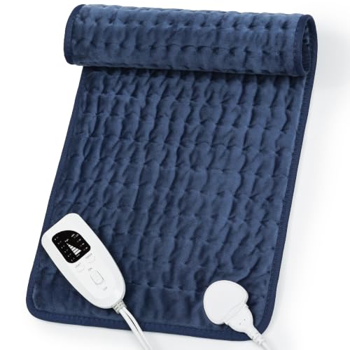 Heating Pad,Electric Heating Pads,Heating Pad for Back,DarkBlue,24x12 in - color: Darkblue, size: 24x12 Inch