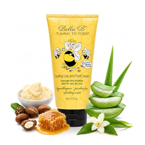 BELLA B Pregnancy Leg And Foot Cream 6 oz - Best Pregnancy Lotion For Feet - Made with Natural Ingredients - Bella B Lotion for Pregnancy Soreness