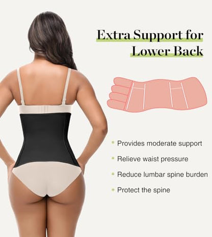 SHAPSHE Postpartum Belly Band Adjustable Wrap for Abdomen Compression - color: Black 4 Velcro, size: Small