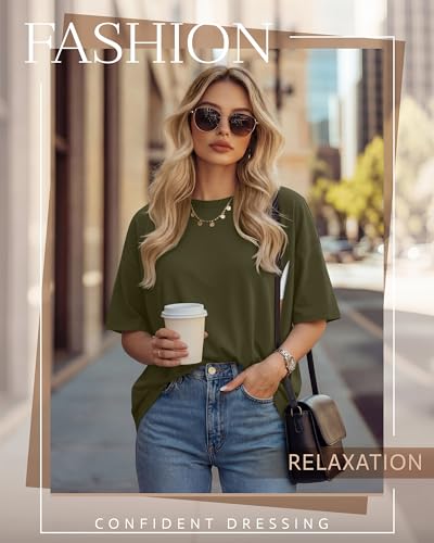4 Pack Nursing Breastfeeding Shirts - color: Army Green, Light Brown, Gray, Black, size: XX-Large
