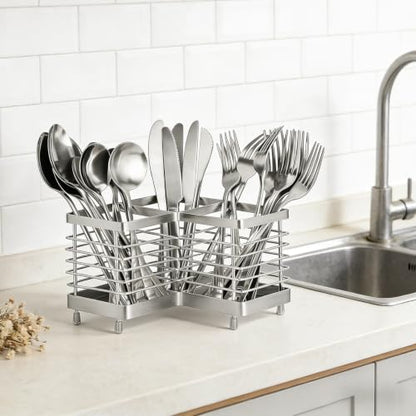 Utensil Holder, Stainless Steel Utensil Drying Rack for Kitchen Counter - color: Triangle