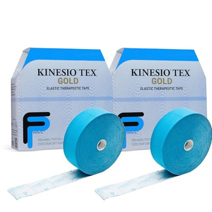 Kinesio Tex Gold Tape, 2" x 16.4', Blue, 2 Rolls