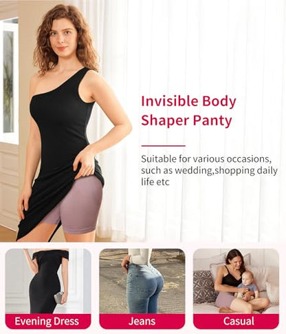 Gotoly Women Tummy Control Shapewear High Waisted Butt Lifting Shapewear - color: Purple, size: Medium