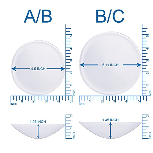 3 pairs Round Soft Bra Inserts Pads Removable Sport Bra Cups inserts Mastectomy Bra Inserts For Bikini Top Swimsuit - color: B/Cwhite