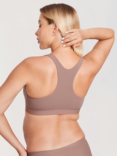 MOMANDA Crossover Nursing Bras for Breastfeeding - color: Brown Purple, size: X-Small