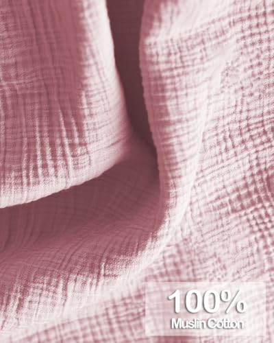 Muslin Nursing Covers for Breastfeeding,Blush Pink - color: Blush Pink