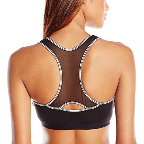 Leading Lady, The Sophie, Wireless Nursing Sports Bra, Low-Impact, Mesh Racerback, One Hand Nursing Clasps, Adjustable Sides - color: Black, size: Medium