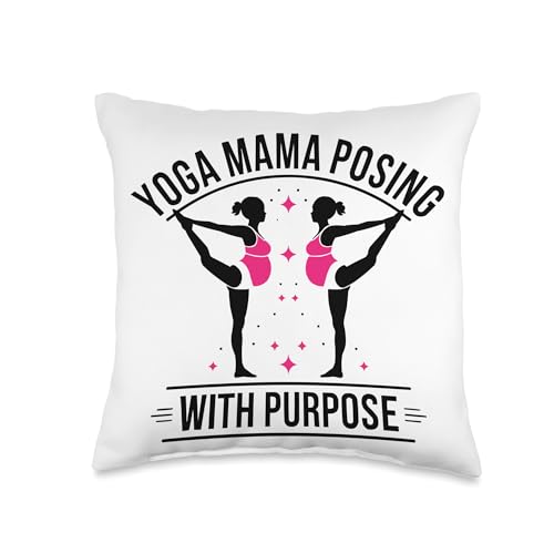 Prenatal Yoga Namaste Meditation Maternity Workout Pregnancy Throw Pillow - size: 16x16