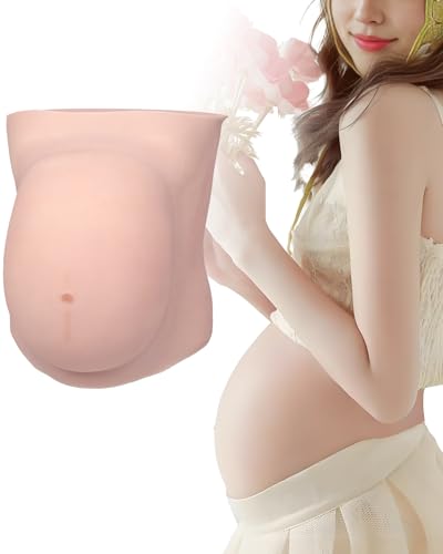 KUMIHO Fake Pregnancy Belly Realistic Silicone Pregnant Belly Artificial Pregnancy Belly 6-9 Months Cosplay Acting Maternity - color: Nude, size: 6 Months