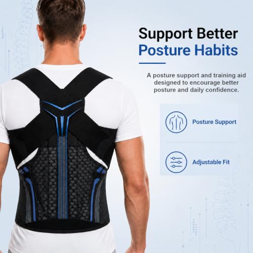 Back Brace Posture Corrector for Men, Adjustable Back Support Brace - size: XS/S(Waist:24''-32'')