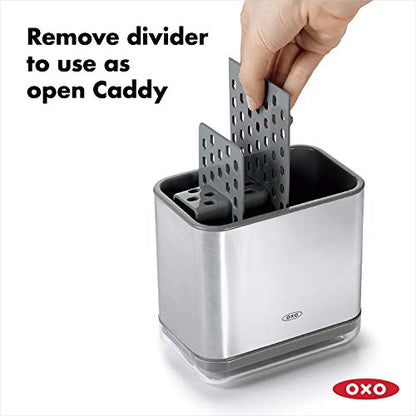 OXO Good Grips Stainless Steel Sink Organizer Caddy & Sponge Holder - color: Stainless Steel