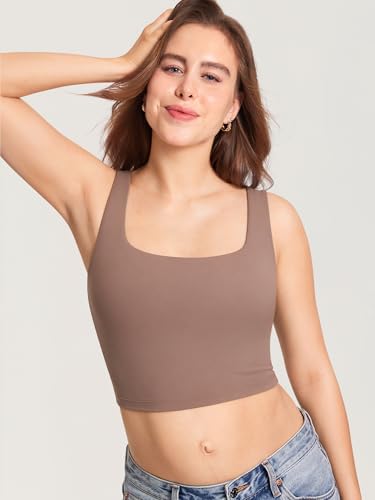MOMANDA Longline Square Neck Pumping Bras - color: Brown Purple, size: X-Large