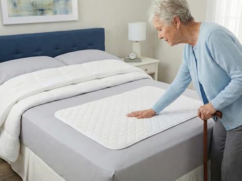 RMS Ultra Soft 4-Layer Washable and Reusable Incontinence Bed Pad, 24"x36" - size: 24 x 36 Inch