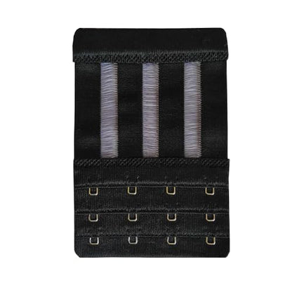Women Elastic Bra Extenders 1-6 Hook, Bras Back Extension Strap - color: 4 Hook 3/4",black/White/Beige/Light Beige 4pcs