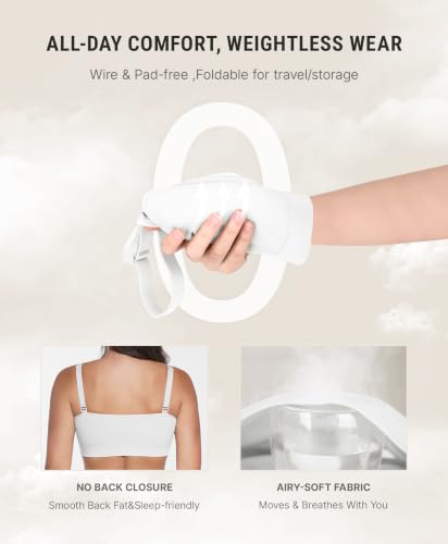 FeelinGirl Bras for Women Comfy Seamless Wireless Bralettes - color: White, size: Small