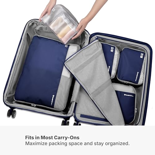 Traveler's Choice Cloverland Packing Cubes, 5-Piece Set, Navy - color: Navy