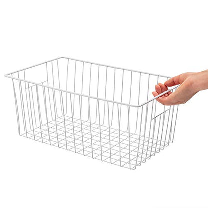 16inch Upright Freezer Organizer Baskets for 13-14,16-21 cu.ft Standup Freezer, Settle freezer chaos and reduce food waste effectively, Durable, Fully Use Space, Improve Air Circulate, White, 3pcs - color: 16*10*7, white