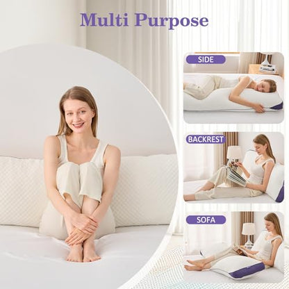 HOMELAB Cooling Adjustable Shredded Memory Foam Body Pillow, 20x52, 1 Pack - size: Body Pillow