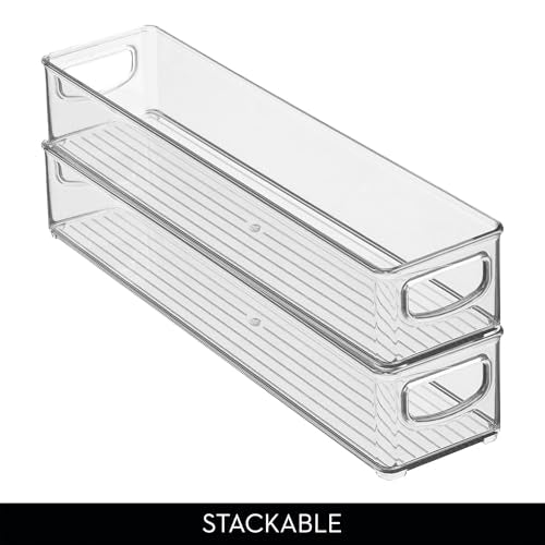 iDesign Slim Clear Plastic Storage Bin Organizer, Extra Long Narrow - style: Pack of 1