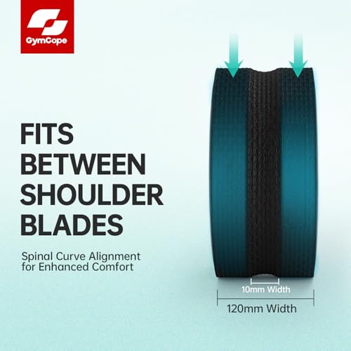 GymCope Back Roller Wheel 10 Inch Spine-Safe Groove, for Deep Back Stretch - color: Black, size: 10 Inch-Medium