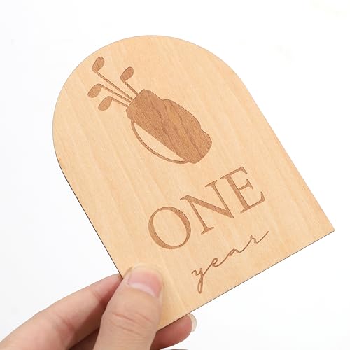 Wooden Golf 12 Monthly Milestone Markers,12 Monthly for Baby Boy