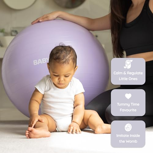 BABYGO Birthing Ball, Pregnancy & Labor, Award Winning Book - color: Lavender, size: 65cm - Manual