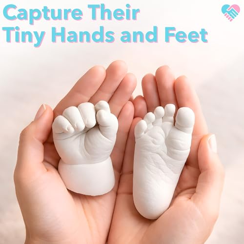 Luna Bean Baby Casting Kit - Hand & Foot Keepsake Mold, 2pc, New Mom Gift - style: 2 Castings Kit