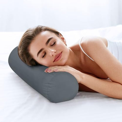 Utopia Bedding Bolster Pillow Inserts, 6x16 Neck roll Pillow, 2 Pack, Grey - color: Grey, size: 6x16 Inch (Pack of 2)