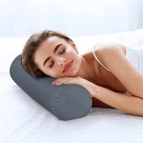 Utopia Bedding Bolster Pillow Inserts, 6x16 Neck roll Pillow, 2 Pack, Grey - color: Grey, size: 6x16 Inch (Pack of 2)