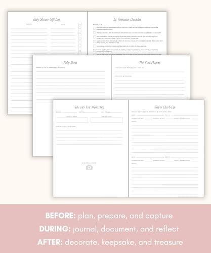 Lamare Pregnancy Journal for First Time Moms 2026 – Pregnancy Scarpbook - color: Sage