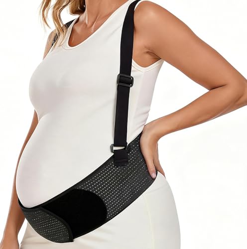 Pregnancy Belly Bands for Pregnant Women, Maternity Pregnancy Support Belt - color: Black