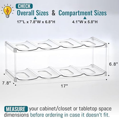 Premium Water Bottle Organizer for Stanley 40OZ & Various Bottles, Tumblers - size: 2 Tier for 8