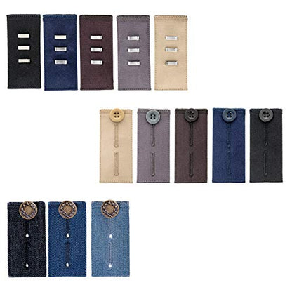 Johnson & Smith Pants Extenders | Cotton Material | Adjustable Waist Extender for Pants - color: Multicolor