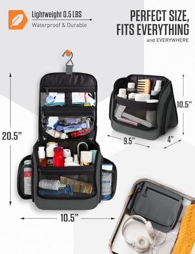 VENTURE 4TH Hanging Travel Toiletry Bag, 18 Compartments - Gray - color: Gray