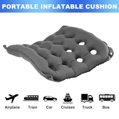 2-Pack Waffle Cushion, Inflatable Seat Cushion for Pressure Relief Seat - color: Gray/Gray