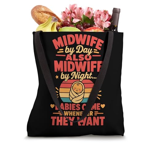 Midwife Night Shift Labor Delivery Hospital Birth Doula Tote Bag