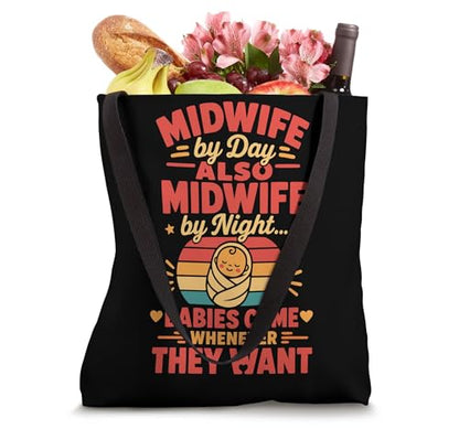 Midwife Night Shift Labor Delivery Hospital Birth Doula Tote Bag