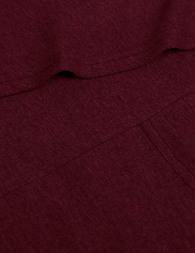 Joymom Maternity Warm Cowl Neck Nursing Sweatshirt Breastfeeding Tunic Tops - color: 2-wine, size: Medium