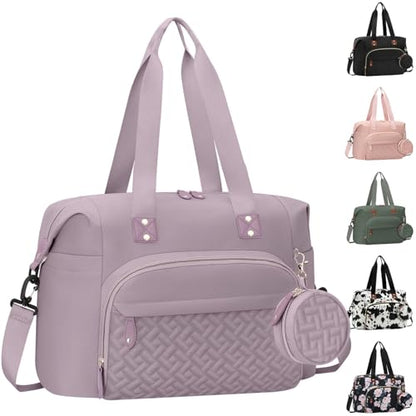 Tenot Diaper Bag Tote, Baby Bags with Pacifier Case Purper - color: Purper, size: Medium