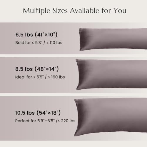ZonLi Cooling Weighted Body Pillow for Side Sleepers and Deep Sleep - color: Bamboo Green, size: X-largr48"x14"(8.5lbs)