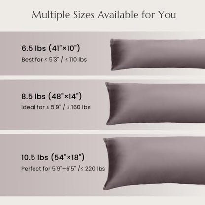 ZonLi Cooling Weighted Body Pillow for Side Sleepers and Deep Sleep - color: Bamboo Green, size: X-largr48"x14"(8.5lbs)